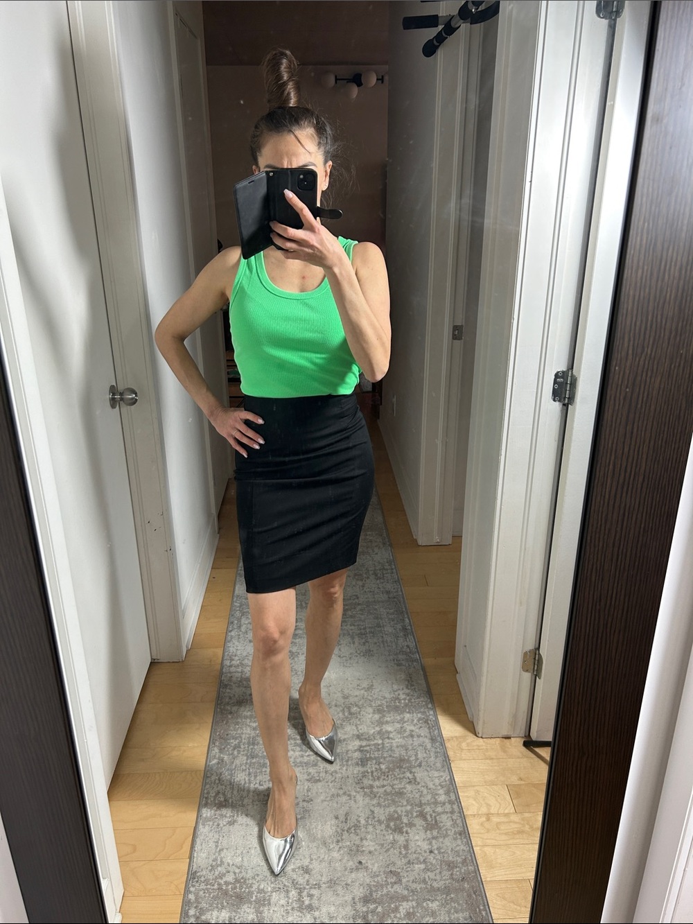 🔥 BOGO SIZE 00 | Express Black Pencil Skirt | Stretch Lined | Workwear Staple